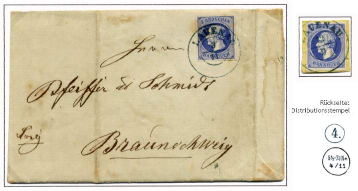 Auslandsbrief ins Postvereinsgebiet.
