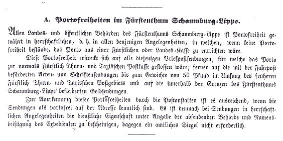 Portofreiheitswesen im Norddeutschen Postgebiet vom 1. Januar 1868