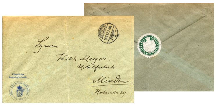 Brief der Fürstlichen Revierverwaltung aus Bückeburg