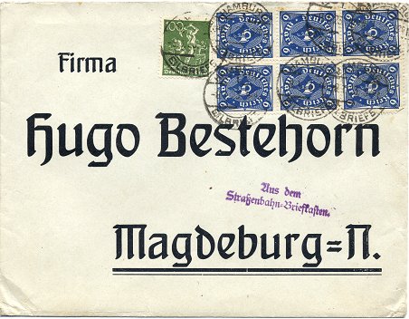 Posted to Magdeburg on 9. January 1923