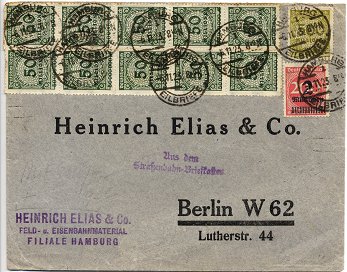 Express letter posted to Berlin on 6. November 1923